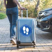 社会的距離青いフロアマーカー シール (スーツケースインサイチュ)