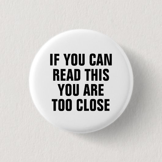 社会的距離 缶バッジ (正面)