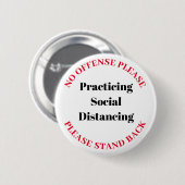 社会的距離 缶バッジ (正面&裏面)