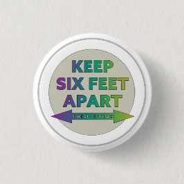 社会的距離 缶バッジ