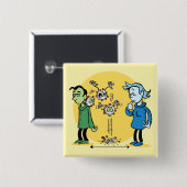 社会的距離 缶バッジ (正面&裏面)