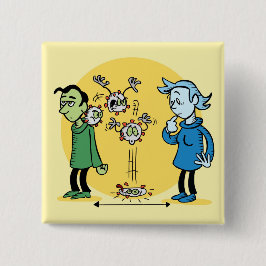 社会的距離 缶バッジ