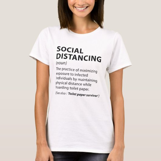 社会的距離 Tシャツ (正面)