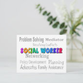 社会福祉主事プロフェッショナルデザイン ポストカード (スタンド正面)