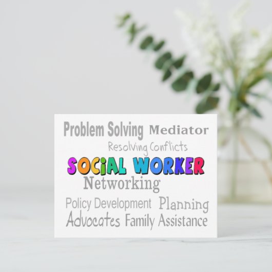 社会福祉主事プロフェッショナルデザイン ポストカード (スタンド正面)