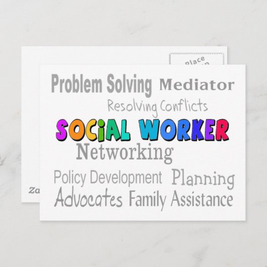 社会福祉主事プロフェッショナルデザイン ポストカード (正面/裏面)