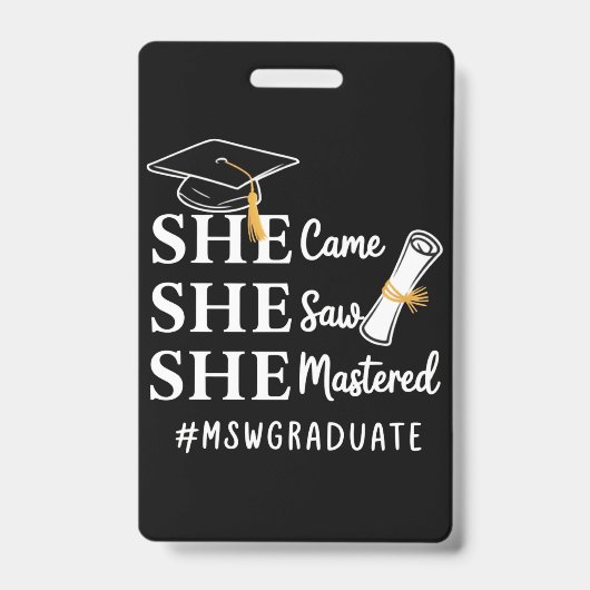 社会福祉学修士課程修了 マスター・オブ・ソーシャル・ワーク 卒業 バッジ (正面)