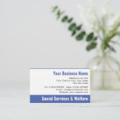 社会福祉・福祉QRコード名刺 名刺 (スタンド正面)