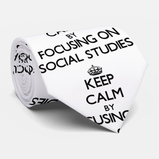 社会科に焦点を合わせることによって平静を保って下さい ネクタイ (ロール)