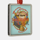 社会科教師のオーナメント メタルオーナメント (右)