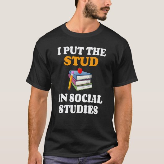 社会科歴史教師に秀才を投入 Tシャツ (正面)