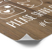 社会素朴化しよう |の結婚ハッシュタグ記号 ポスター (角)