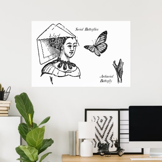 社会蝶 ポスター (ホームオフィス)