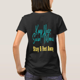 社会距離ウイルス公衆衛モダン生 Tシャツ