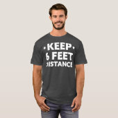 社会距離保6足距離フロント Tシャツ (正面フル)