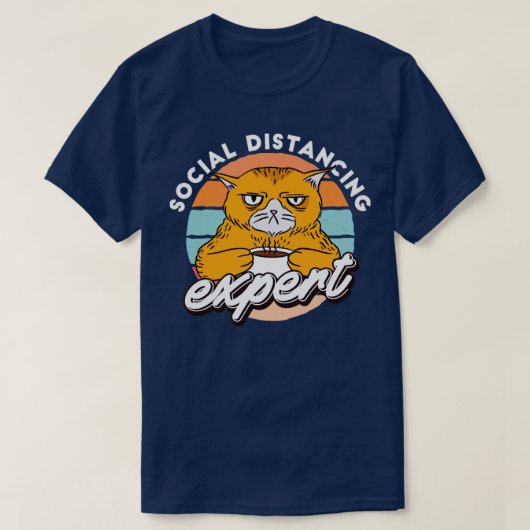 社会通念おもしろい愛猫 Tシャツ (デザイン正面)