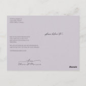 社会通達結婚の延期ほこり梅 ポストカード (裏面)