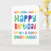 社会配おもしろい信誕生日安全距離 カード (黄色い花)