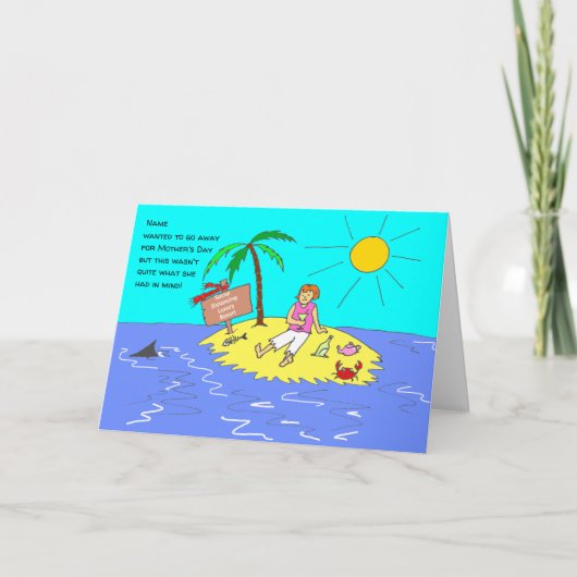 社会配給女性おもしろい漫画マザーズ日 カード (正面)