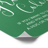 社会配色カラーグリーン結婚の指示 ポスター (角)