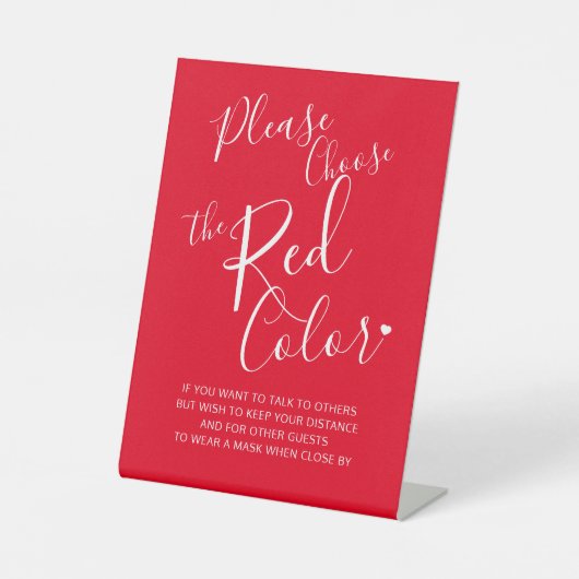 社会配色赤結婚の指示 台座サイン (正面)