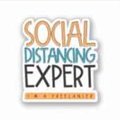 社会配達専門家。私はフリーランスだ。 シール (正面)