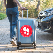 社会配達赤いフロアマーカー シール (スーツケースインサイチュ)