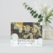 社会離れの写真からの挨拶 ポストカード (スタンド正面)