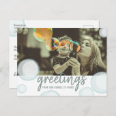 社会離れの写真からの挨拶 ポストカード (正面/裏面)