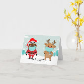 社会離れクリスマス·グリーティング·カード カード (黄色い花)