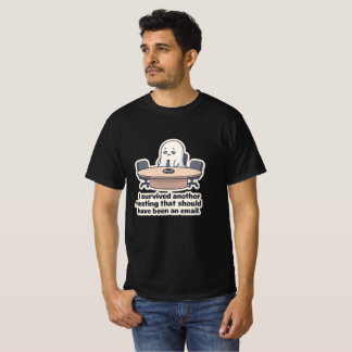 社内幽霊の面白いミーティングTシャツ Tシャツ
