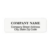 社名住所 シール (正面)