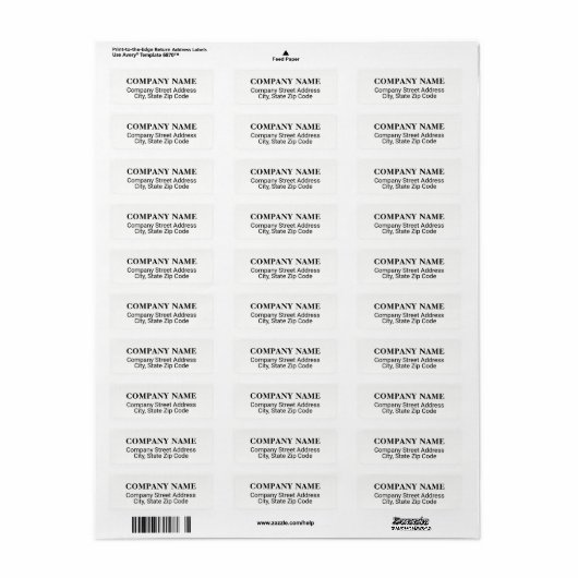 社名住所 シール (フルシート)