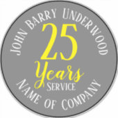 社名引退賞 シール (正面)