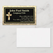 社名金ゴールドと黒の名刺 名刺 (正面/裏面)