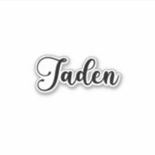 社名 – 手書き書道 シール (正面)