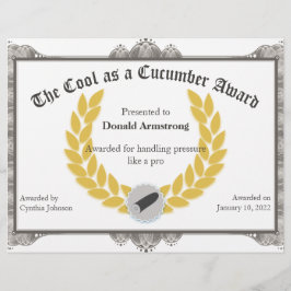 社員おもしろい賞 – キュウリクールーとして