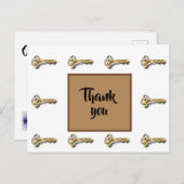 社員のお客様に対し、当社の成功に鍵していただき、ありがとうございます ポストカード (正面/裏面)