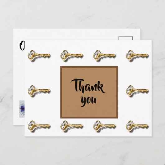 社員のお客様に対し、当社の成功に鍵していただき、ありがとうございます ポストカード (正面/裏面)