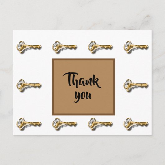 社員のお客様に対し、当社の成功に鍵していただき、ありがとうございます ポストカード (正面)