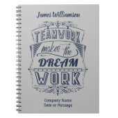 社員のチームワークが夢を作る ノートブック (正面)