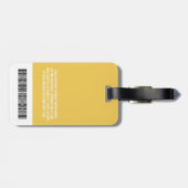 社員の写真ID黄モダン色、ロゴプロフェッショナル ラゲッジタグ (裏面横)