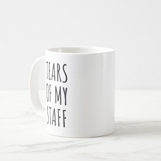 社員の涙がまだ温おもしろいかい コーヒーマグカップ (正面左)