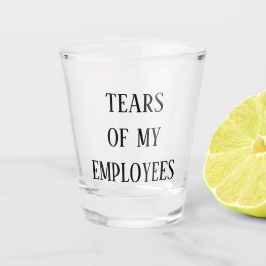 社員の涙ボス室おもしろい ショットグラス (正面)