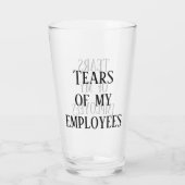 社員の涙 – ボスオフィスのワークユーモア タンブラーグラス (裏面)