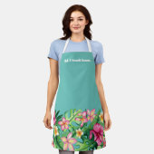 社員の熱帯花縁ど エプロン (着用した状態)