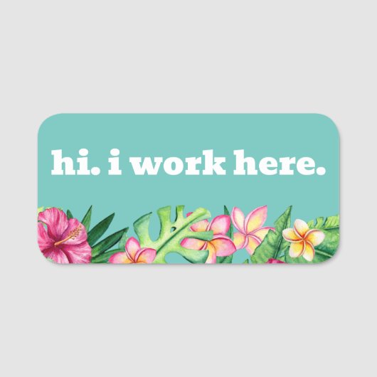 社員の熱帯花 名札 (正面)