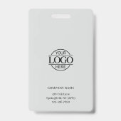 社員エレガントパーソナライズされた写真会社のロゴ バッジ (裏面)
