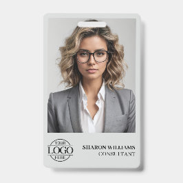 社員エレガントパーソナライズされた写真会社のロゴ バッジ