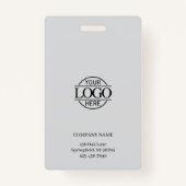 社員エレガントパーソナライズされた写真会社のロゴ バッジ (裏面)